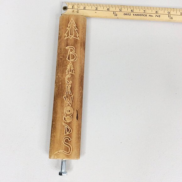 Backwoods Brewing Company Tap Handle Wood Oval Hand Engraved Oregon Washington - Picture 5 of 5